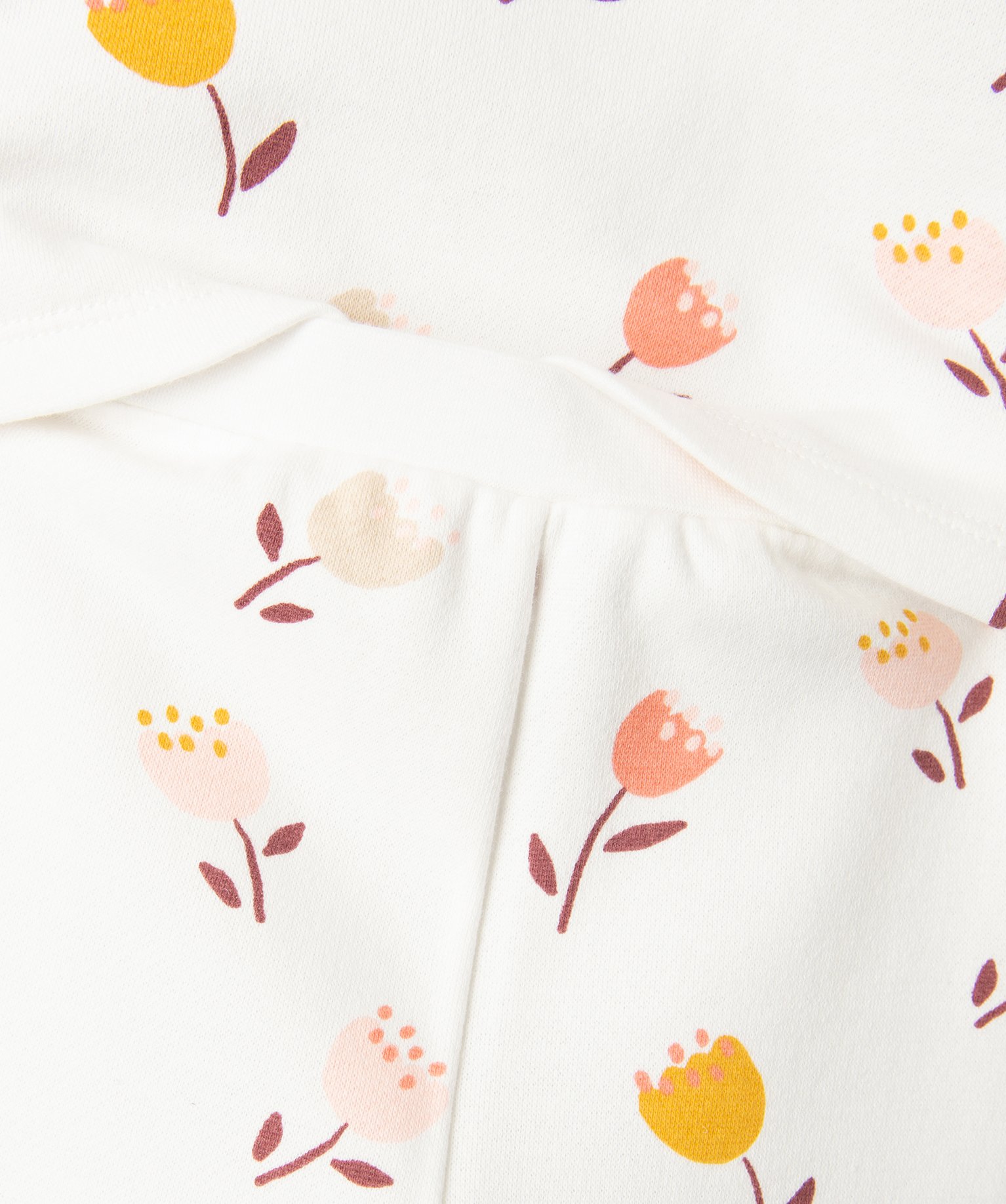 Pyjama 2 pièces imprimé en molleton bébé ecru | GEMO