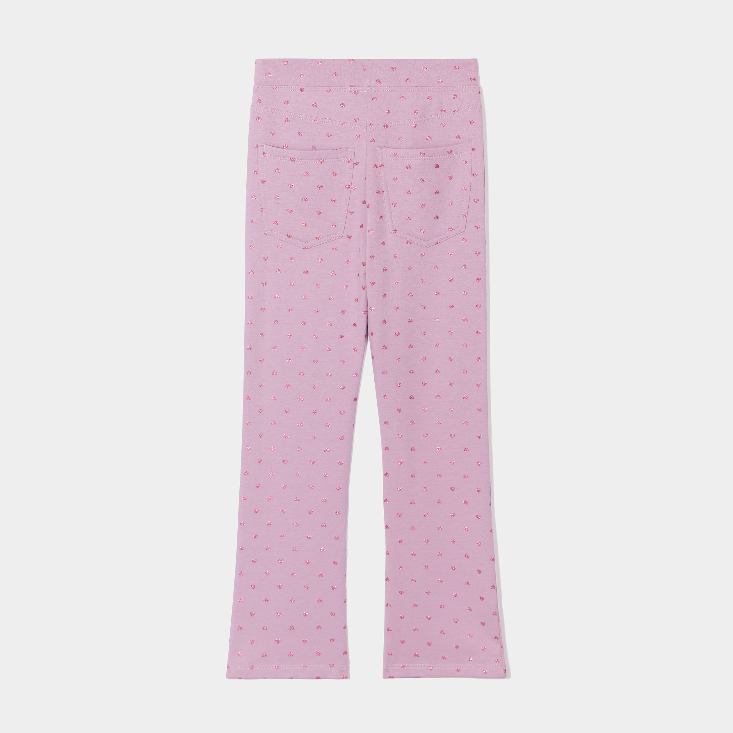 Pantalon flare taille élastiquée parme fille | La Halle