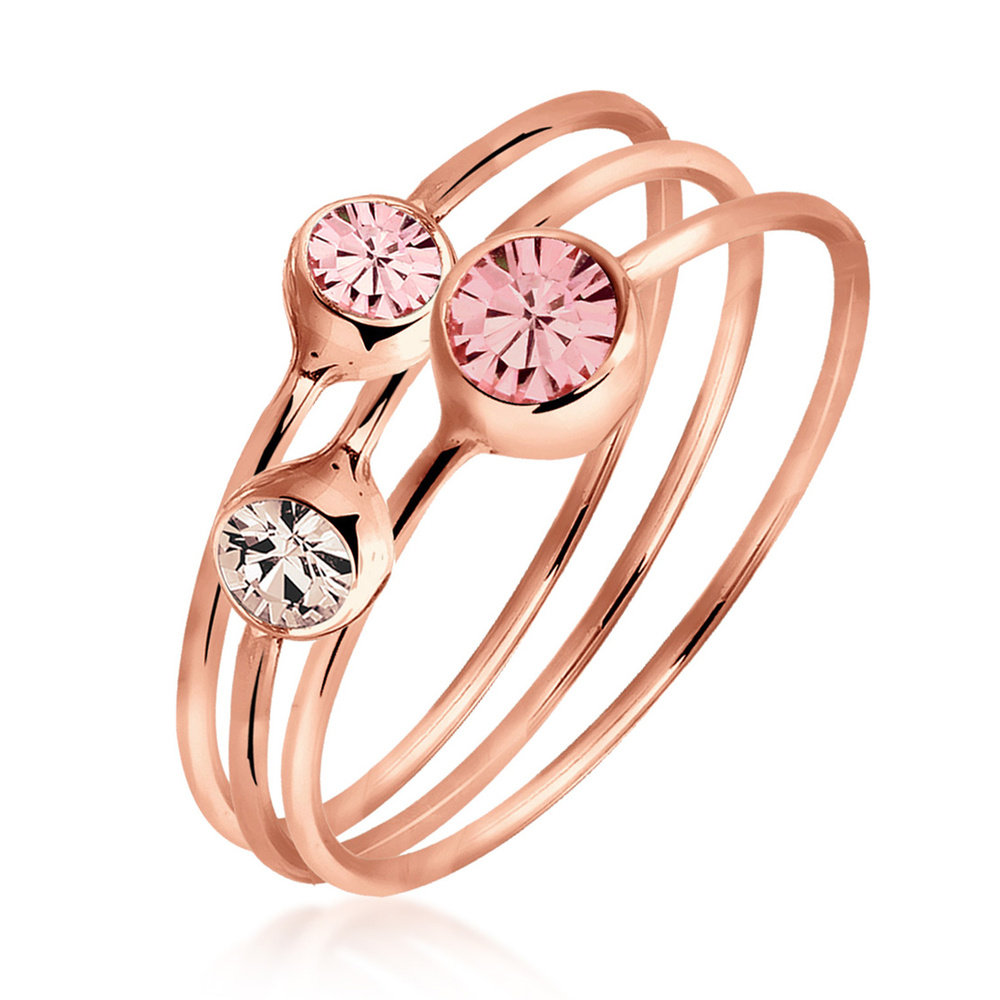 Elli Elli Bague Femme Motif de Fiançailles Élégant avec Cristaux en Argent Sterling 92 Bague