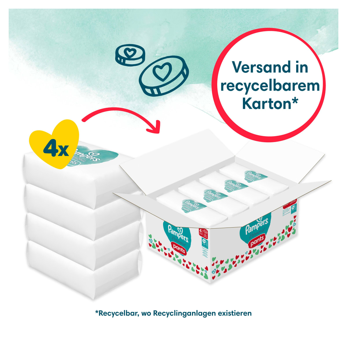 Baby Pants Harmonie Gr.4 Maxi (9-15 kg), Monatsbox, 168 St
