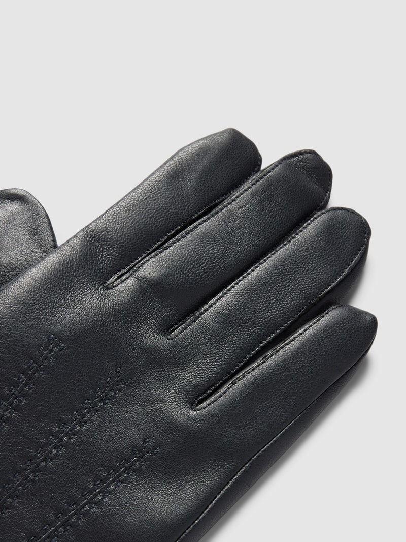 Handschuhe aus Lammleder Modell 'Hainz' in marineblau
