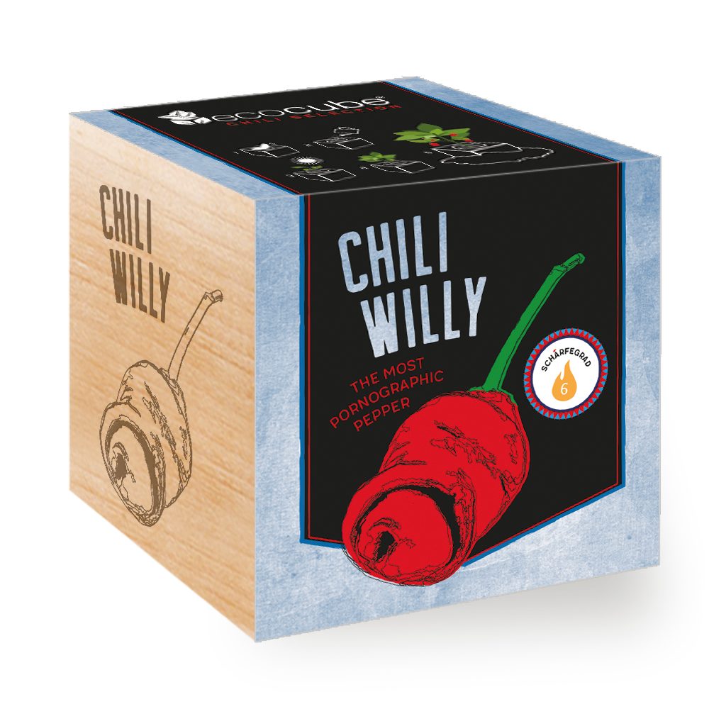 Feel Green Blumenerde Ecocube Chili Willy von Feel Green, Nachhaltige Geschenkidee, (1-St)