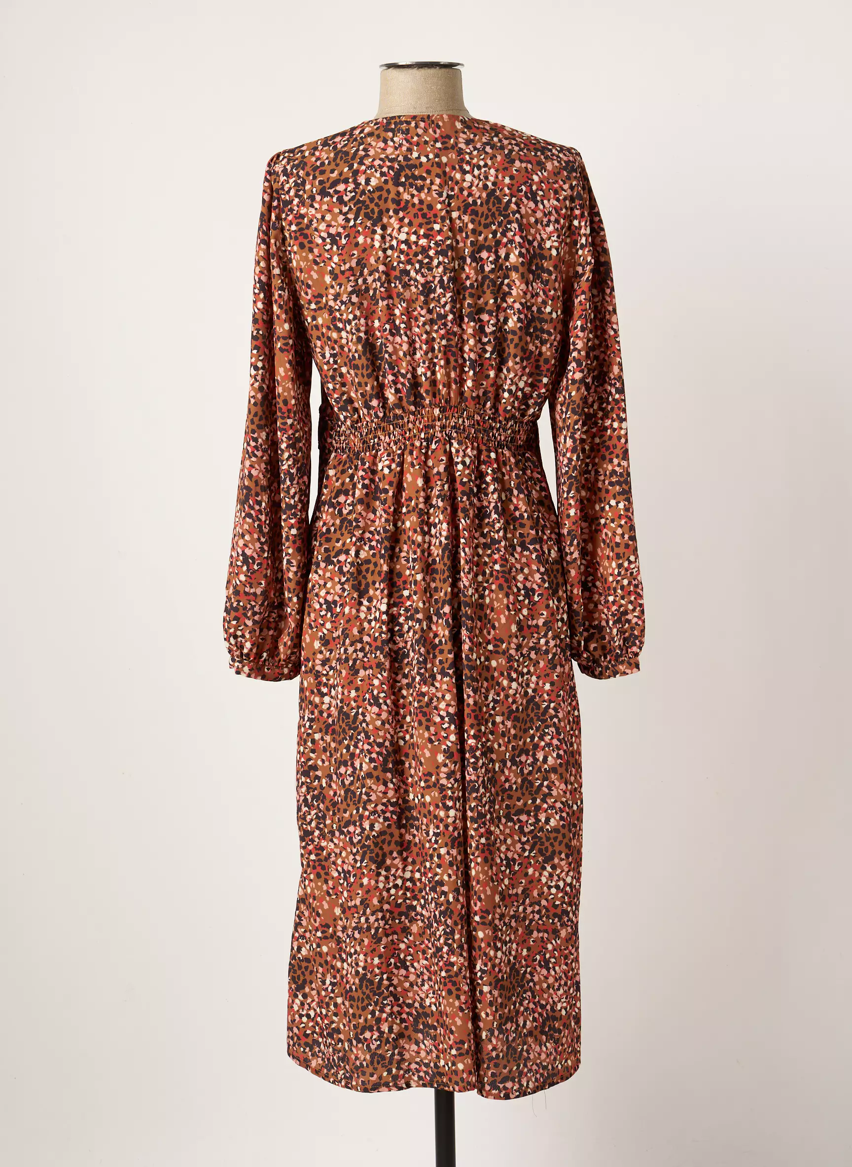 An Ge Robes Mi Longues Femme couleur marron