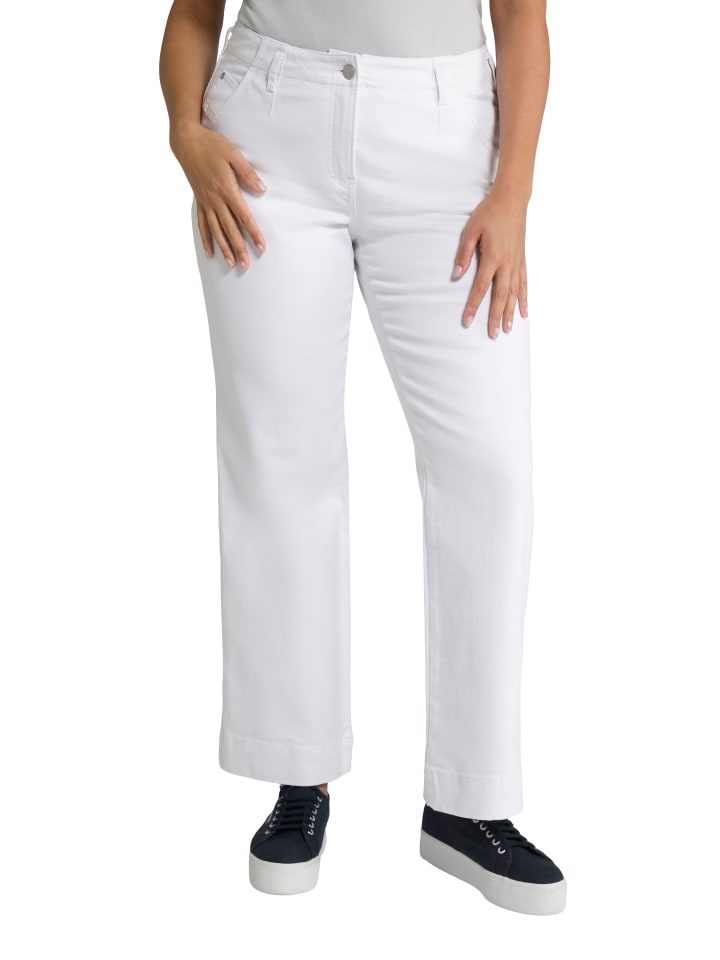 Ulla Popken Jeans in schneeweiß günstig kaufen 48 - Langgröße