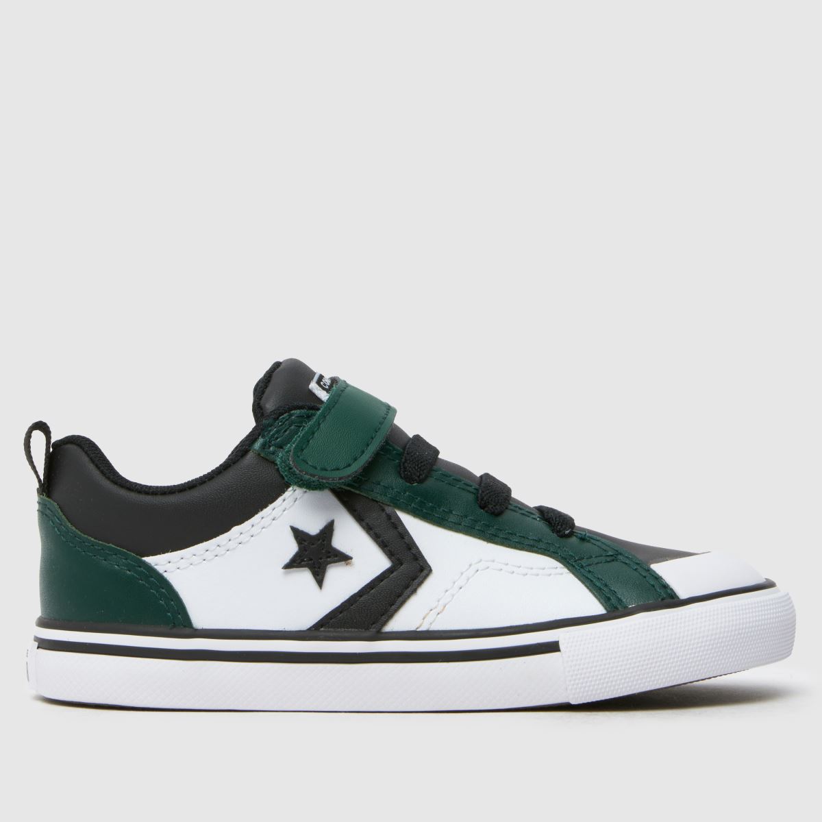 Converse vita & gröna Pro Blaze låga lättåtkomliga småbarnssneakers för pojkar