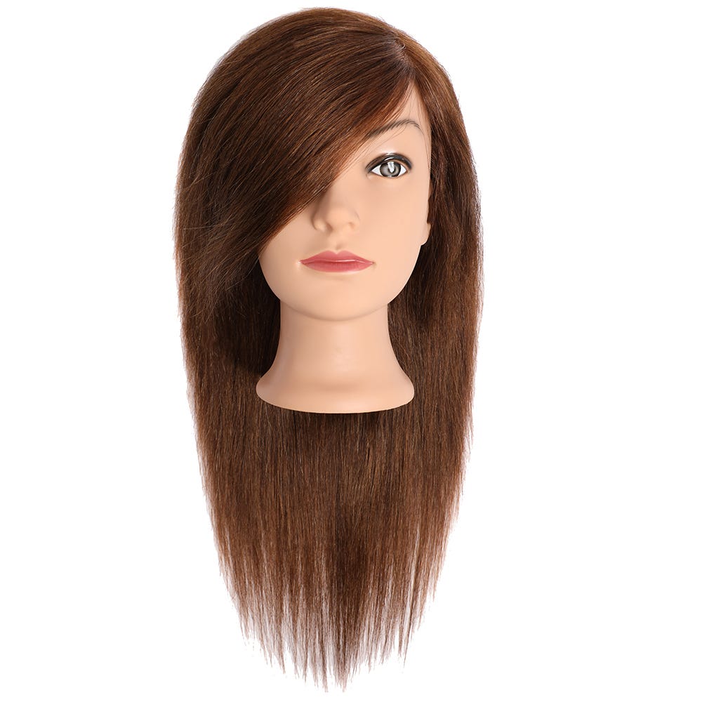 Efalock Übungskopf Julia Naturhaar braun 40-45cm