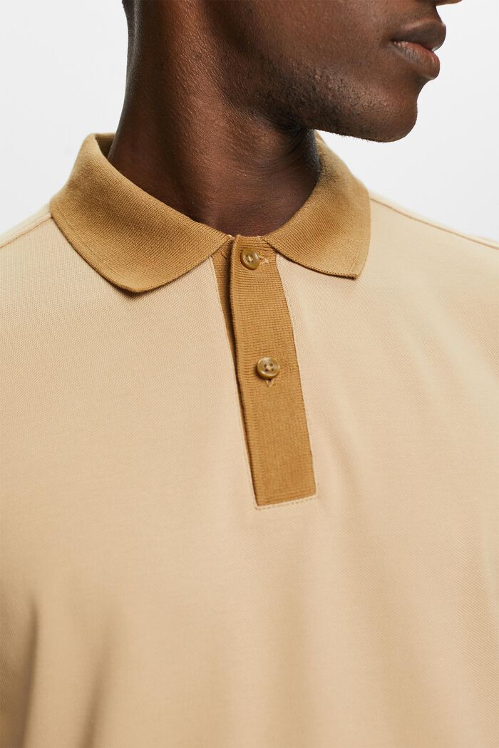 Zweifarbiges Piqué-Poloshirt