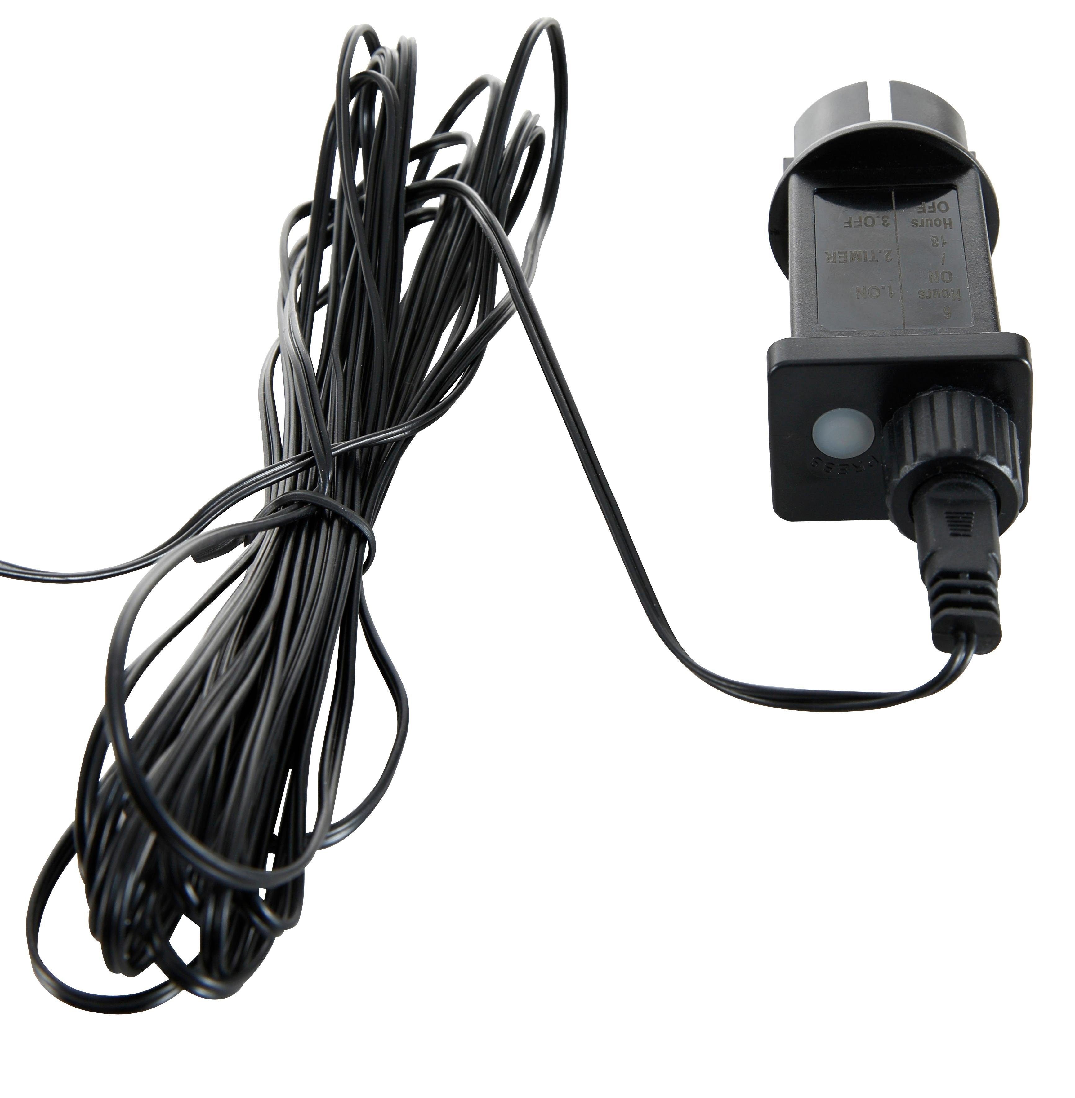 Star-Max LED Stern Weihnachtsstern, 3D-Optik, Weihnachtsdeko aussen, Timerfunktion, LED fest integriert, Warmweiß, mit Erdspieß