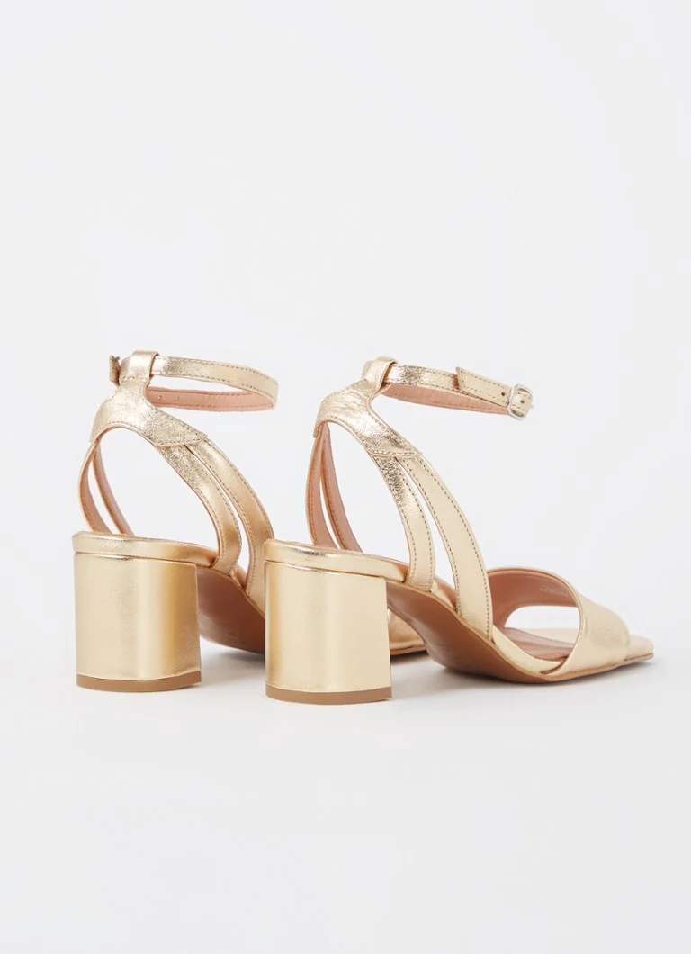 Whistles Eden goatskin sandal with metallic finish