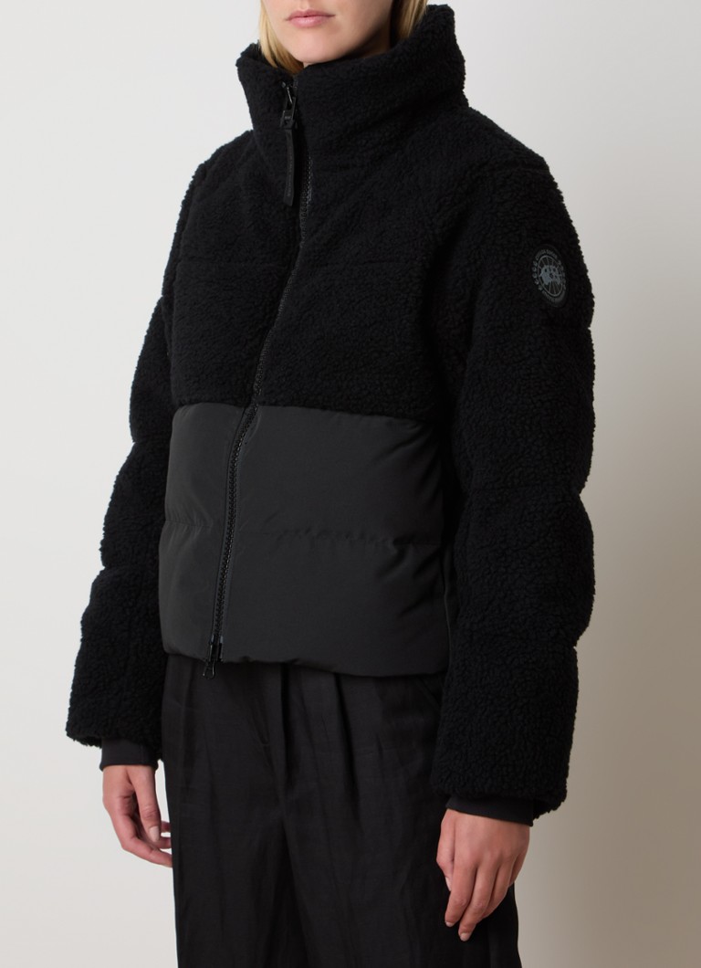 Giacca imbottita Canada Goose Elora in morbido tessuto felpato