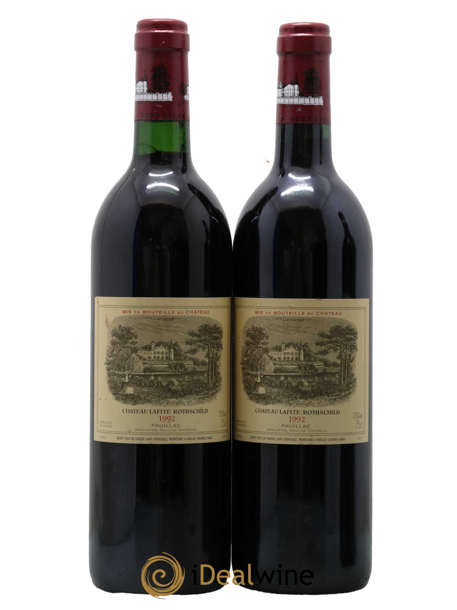 Château Lafite Rothschild 1er Grand Cru Classé  1992 - Lot de 2 Bouteilles