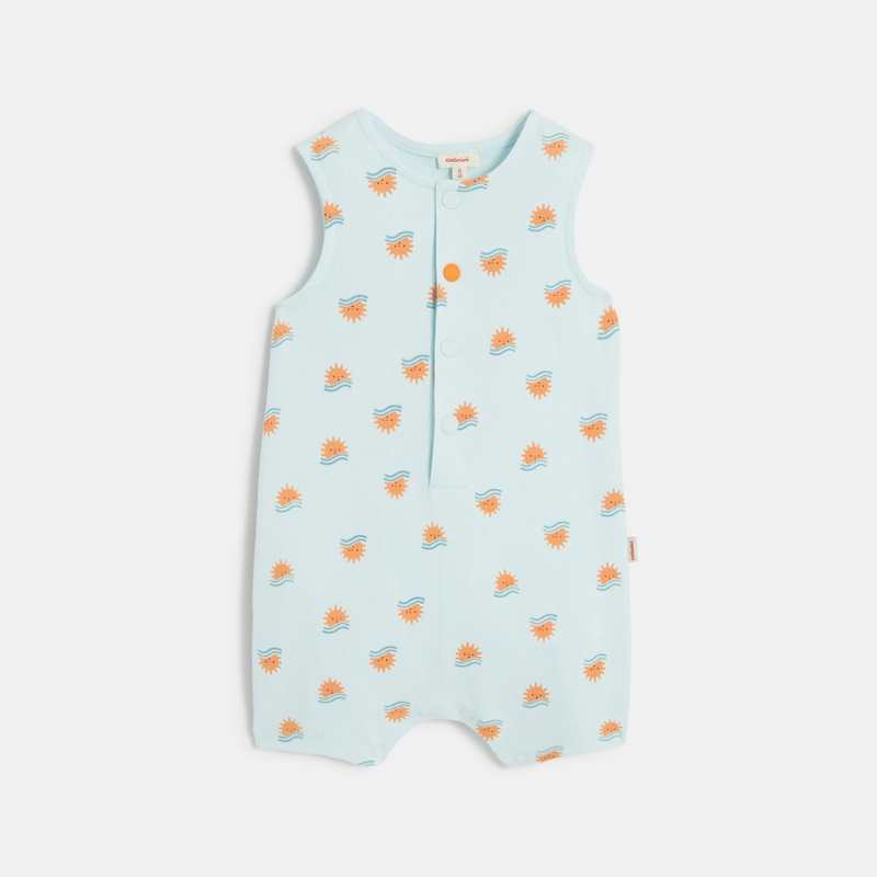 Combishort bébé garçon bleue à motifs soleil Catimini
