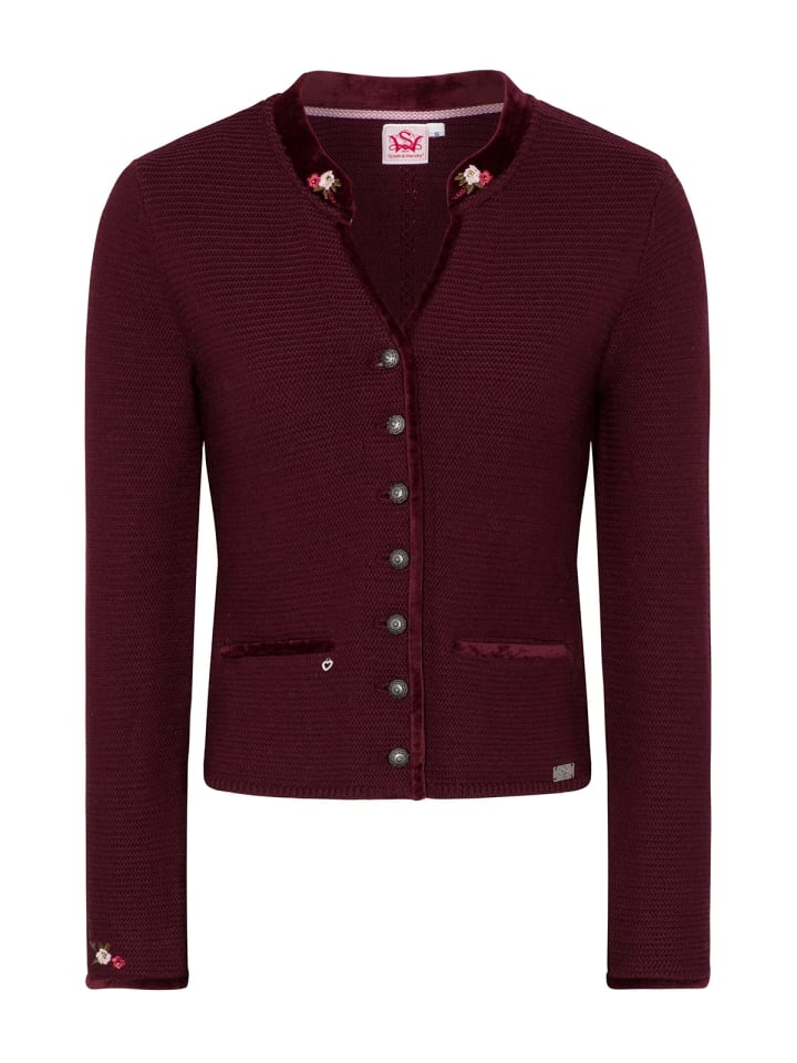 Spieth & Wensky Strickjacke MALTA in burgund günstig kaufen