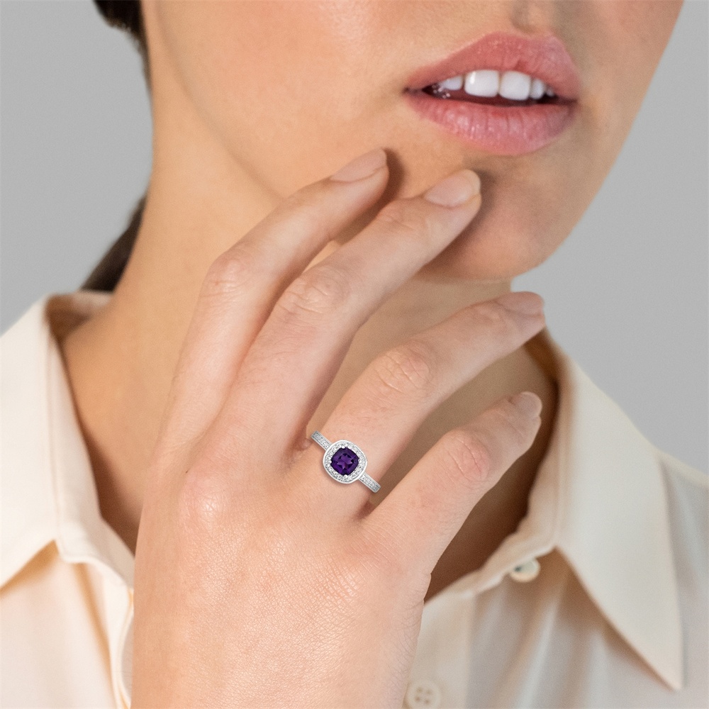 Rafaela Donata Bague Argent sterling Améthyste en Argent Bague
