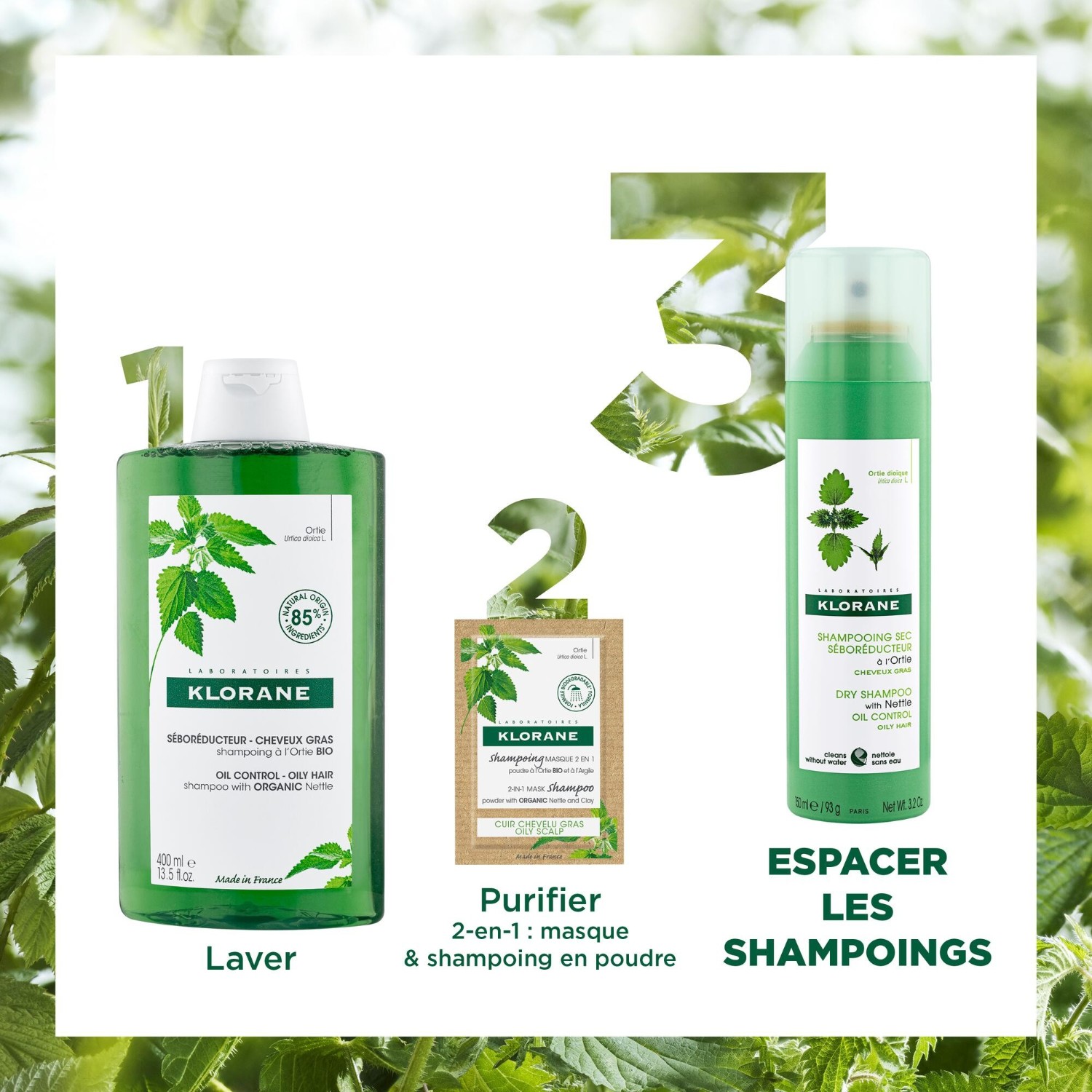 Klorane Nettle Sebum Reducing Dry Shampoo
