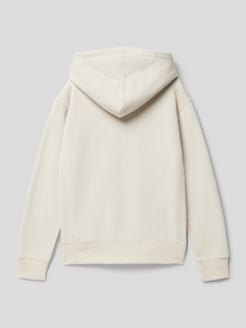 Hoodie mit Label-Stitching in sand
