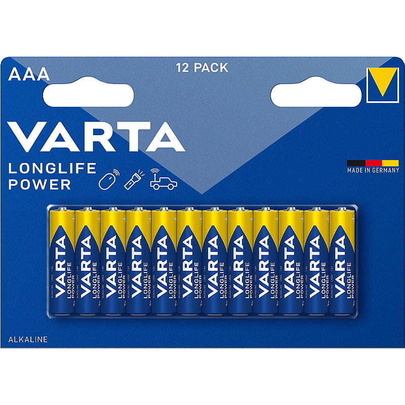 Varta Batteri AAA 12-pk, Power Varta