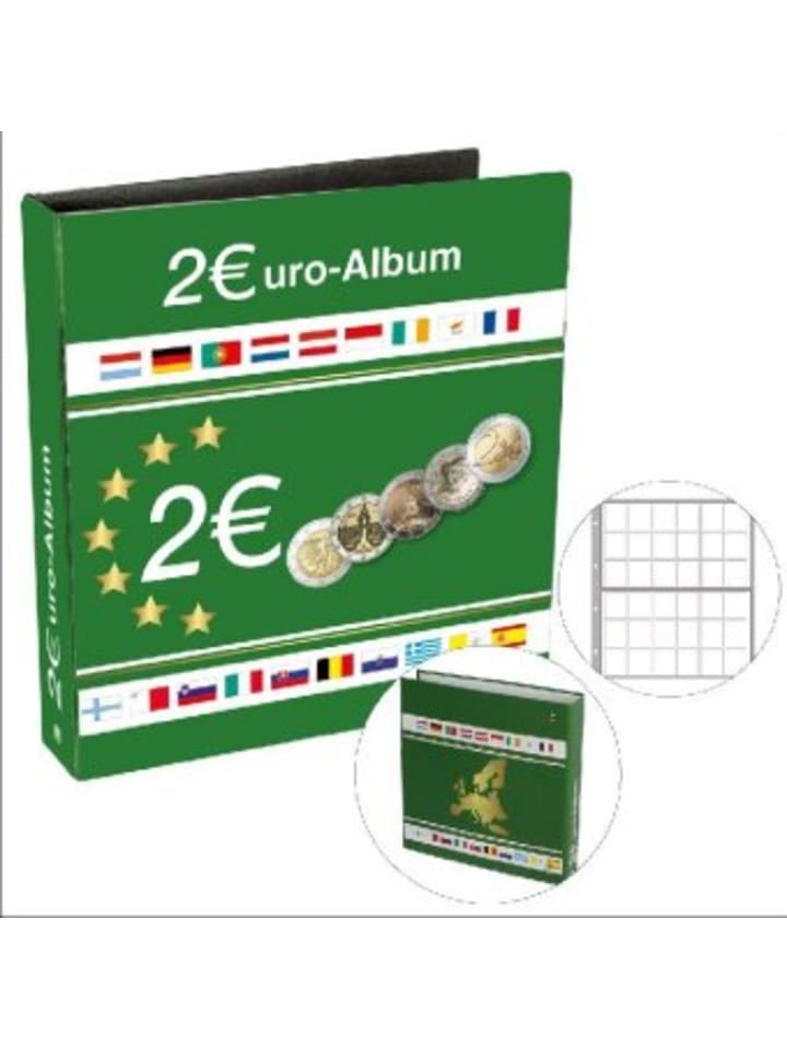 Schwäbische Albumfabrik Nonbook - 2 Euromünzen Sammelalbum mit 5 Einsteckblättern für bi günstig kaufen onesize
