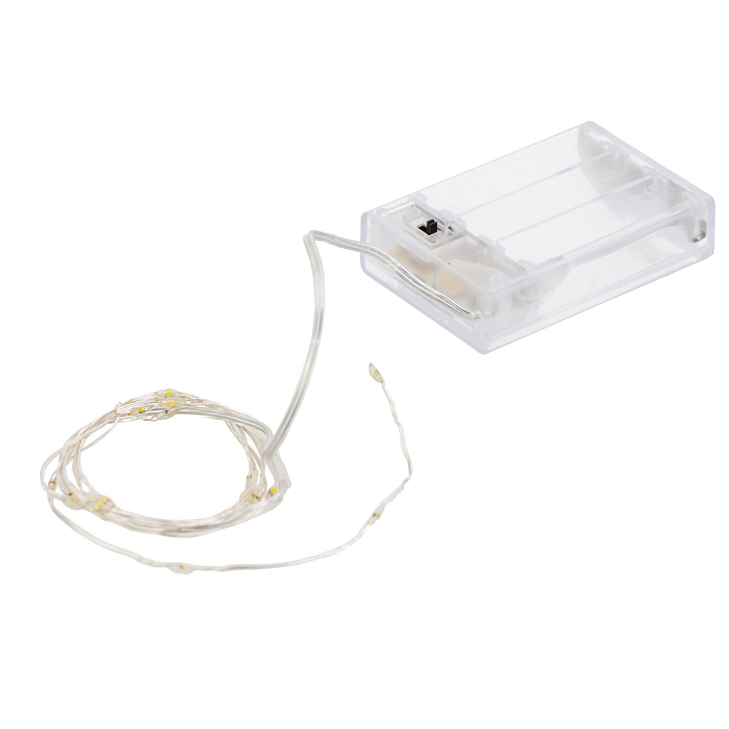 LED Micro-Lichterkette mit Batteriekasten und Timer, 20 LEDs