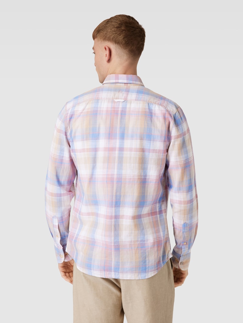 Business-Hemd mit Button-Down-Kragen in bleu