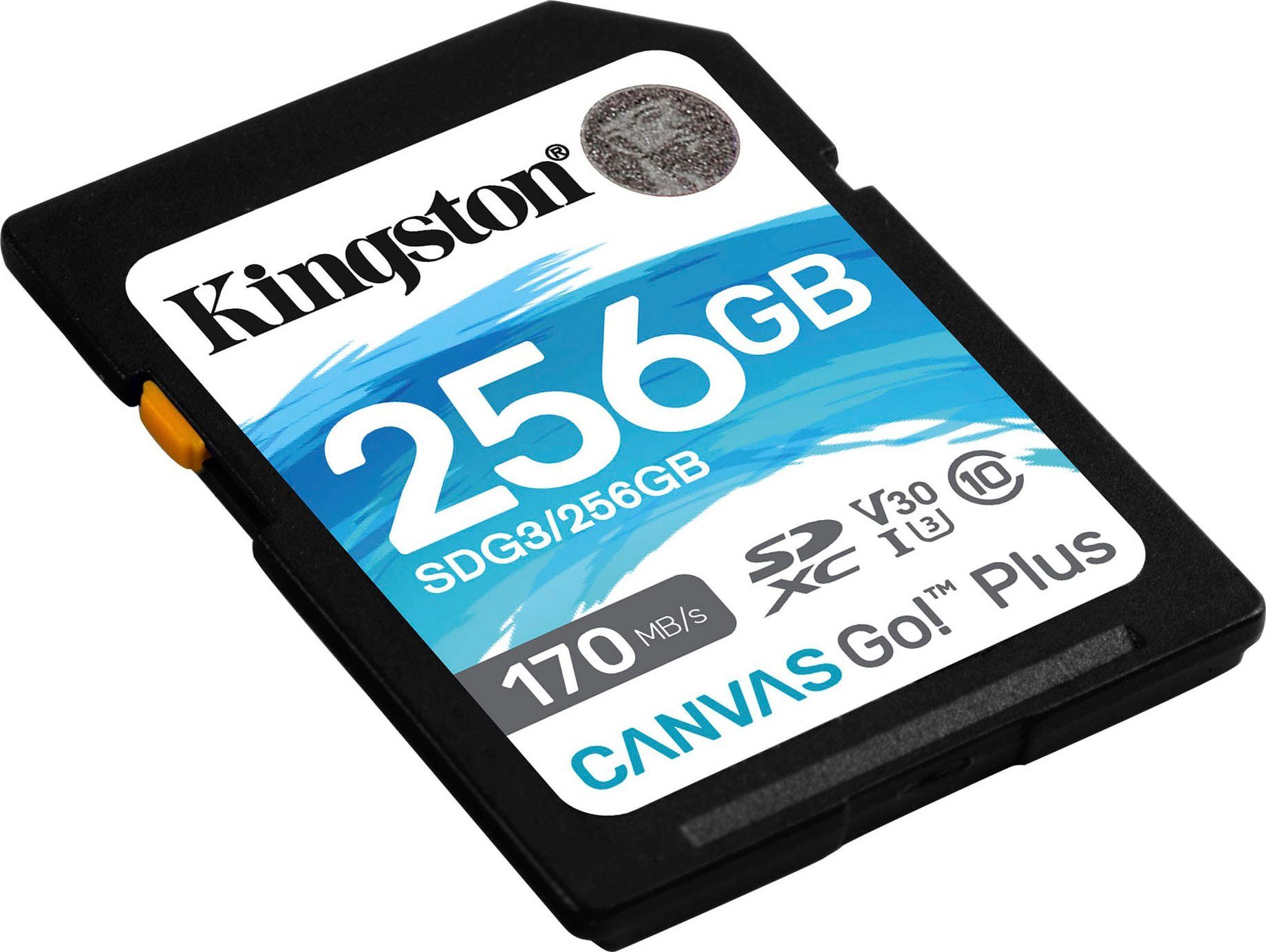 Kingston Canvas Go Plus microSD 256GB + ADP Speicherkarte (256 GB, Video Speed Class 30 (V30)/UHS Speed Class 3 (U3), 170 MB/s Lesegeschwindigkeit)