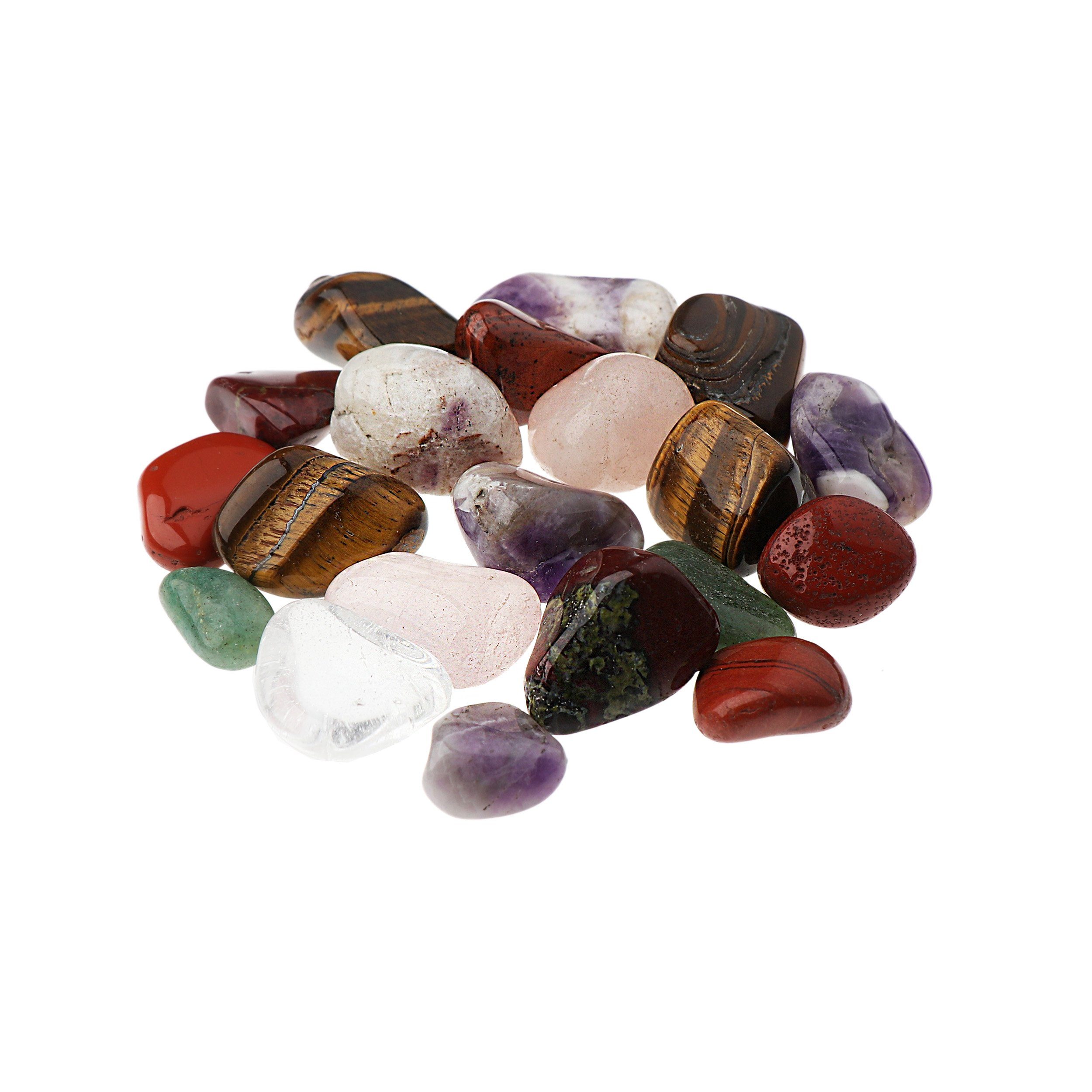 NKlaus Mineralstein 300g Trommelsteine Mix 25 - 35 mm Heilsteine Edelsteine Schmucksteine