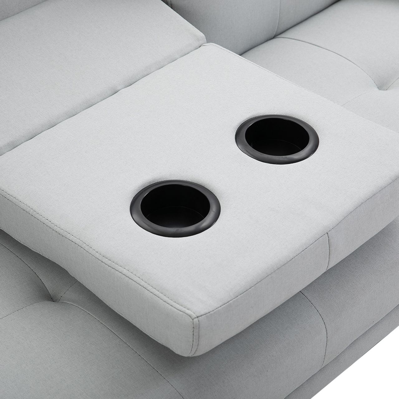 HOMCOM Schlafsofa Sofabett Schlafcouch 3 Sitzer Leinen