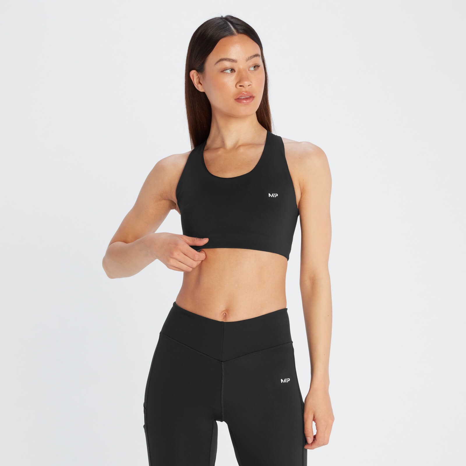 Brassière de sport à dos croisé MP Tempo pour femmes – Noir