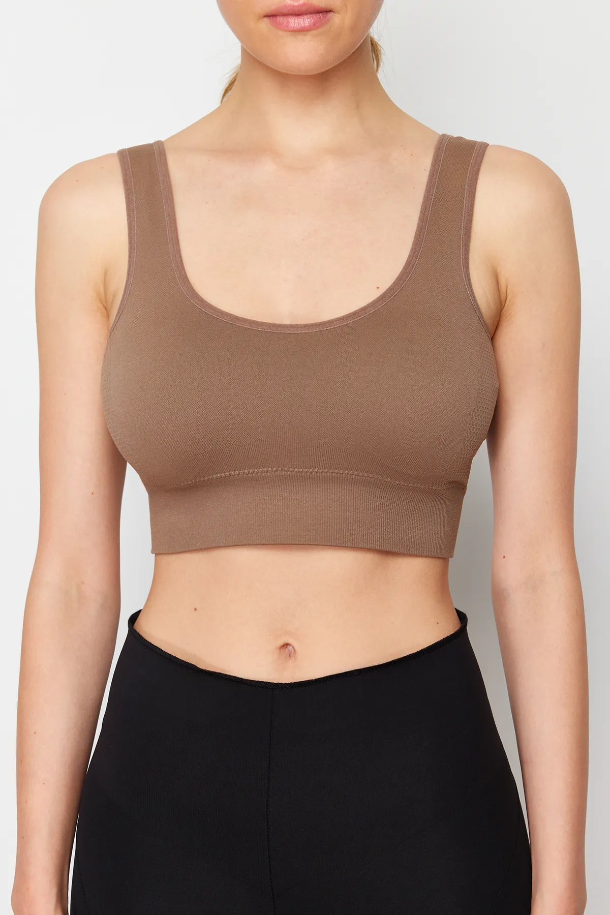 Trendyol Collection  Sport-BH - Braun - Unifarben