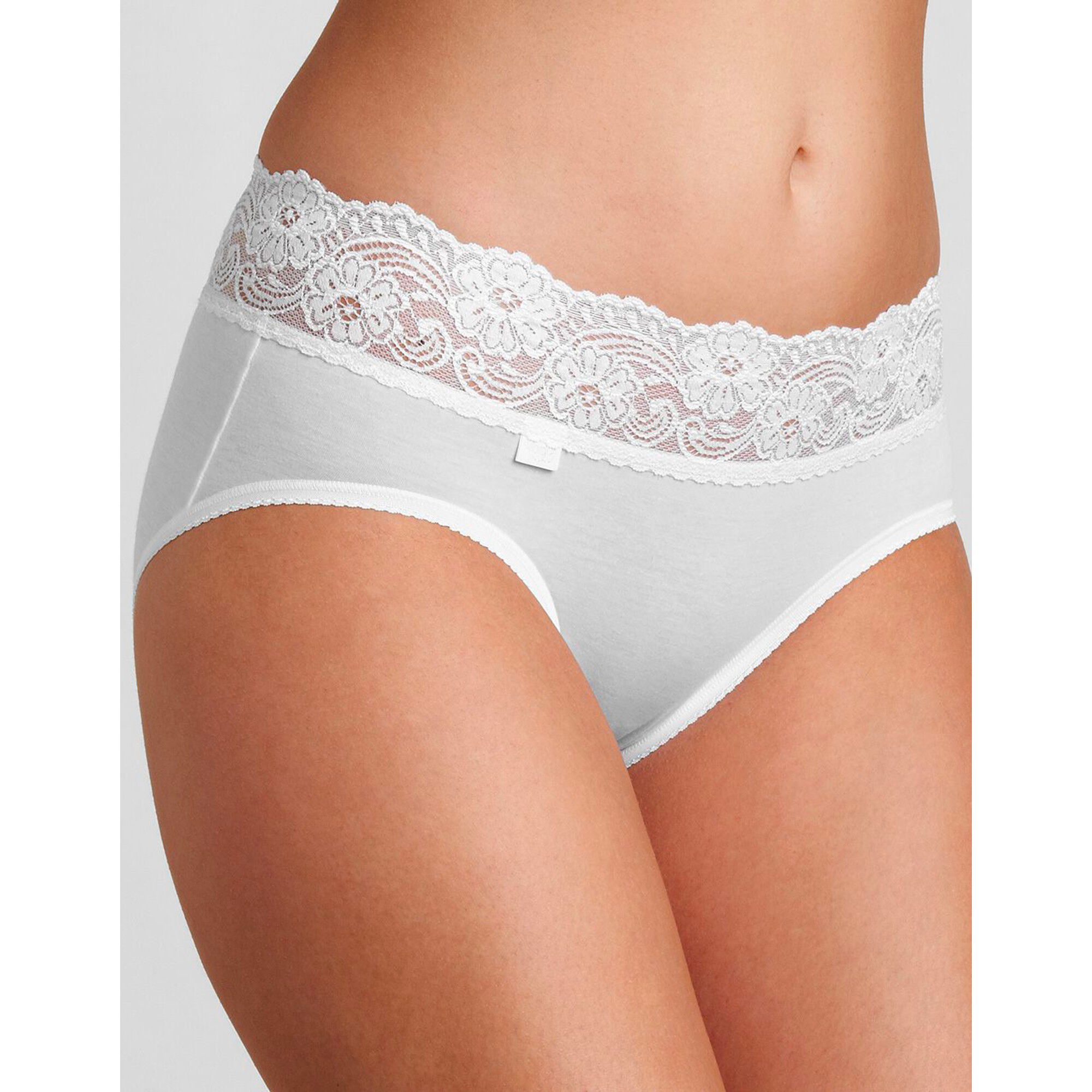 Slip coton et dentelle forme midi Romance