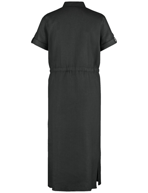 Leinenkleid mit Taillen-Tunnelband