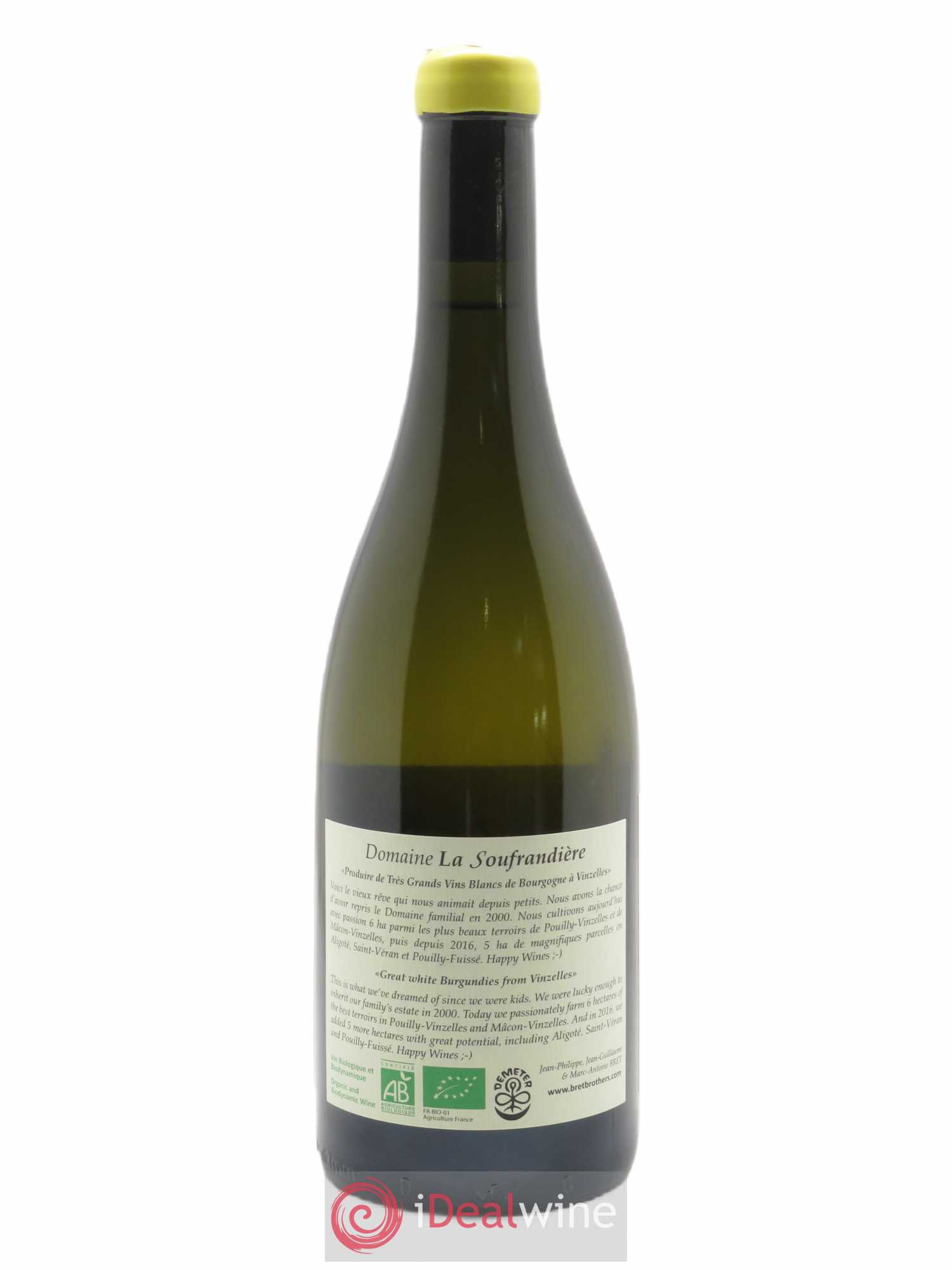 Pouilly-Vinzelles Les Quarts La Soufrandière - Bret Brothers  2020 - Lot de 1 Bouteille