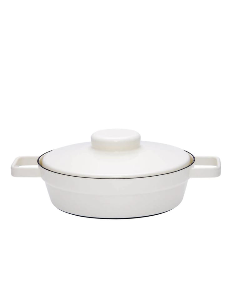 Riess Aromapot Emaille Pfanne mit Deckel in Weiß günstig kaufen Ø 24cm