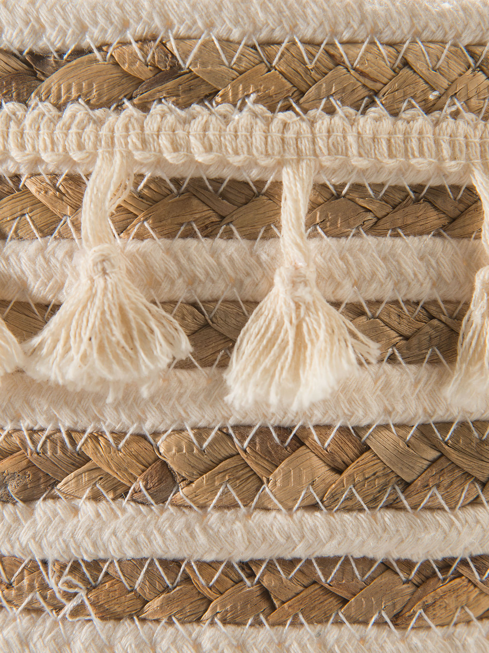 Basket Tassel Korb, Hellbraun