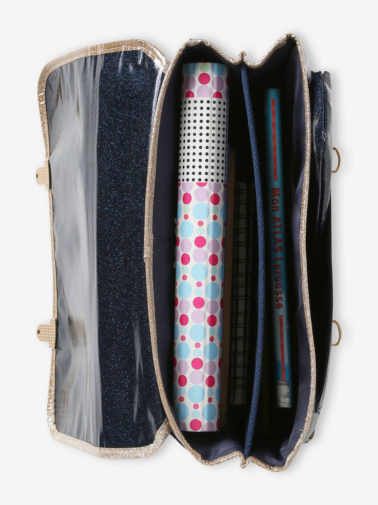 Cartable + trousse pailletés 