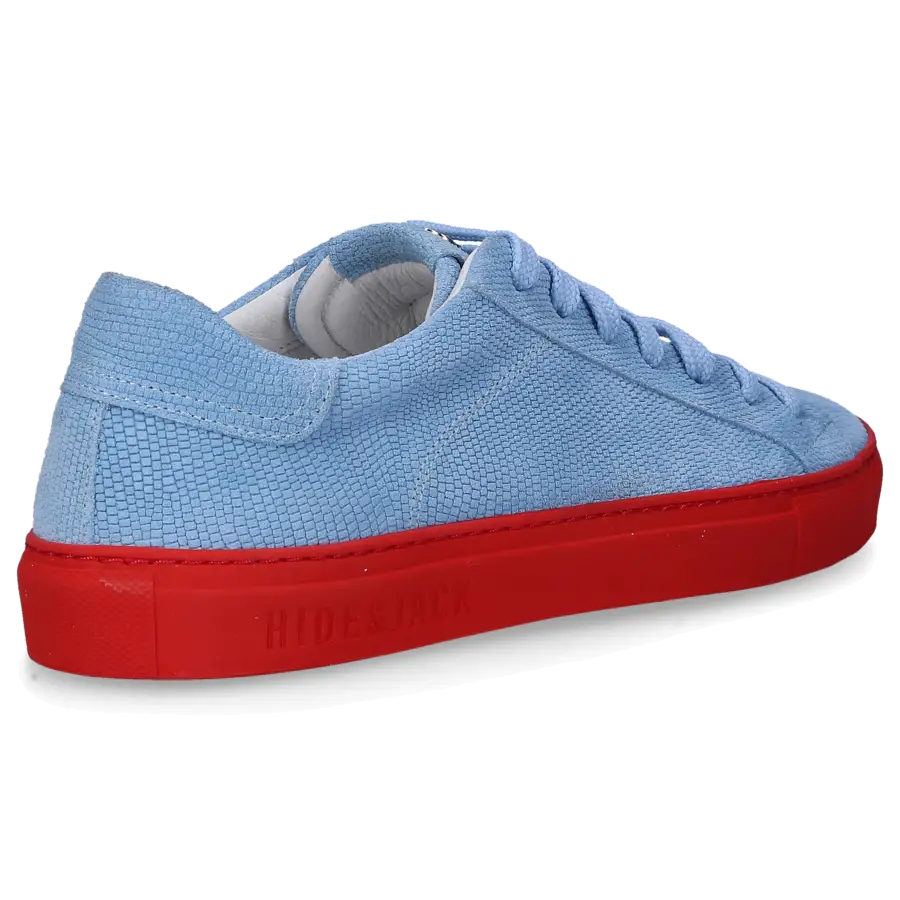 Hide & Jack - Sneaker low GECKO Veloursleder Logo Prägung hellblau - blau