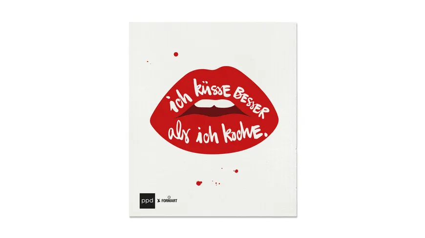 ppd Ich küsse besser als ich koche Schwammtuch