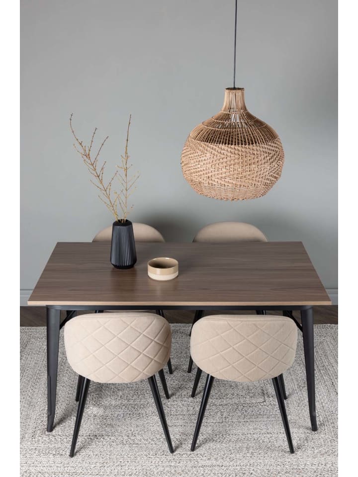 ebuy24 Essgruppe Tempe 3 ( 5-teilig) Nussbaum 80 x 140 cm günstig kaufen onesize