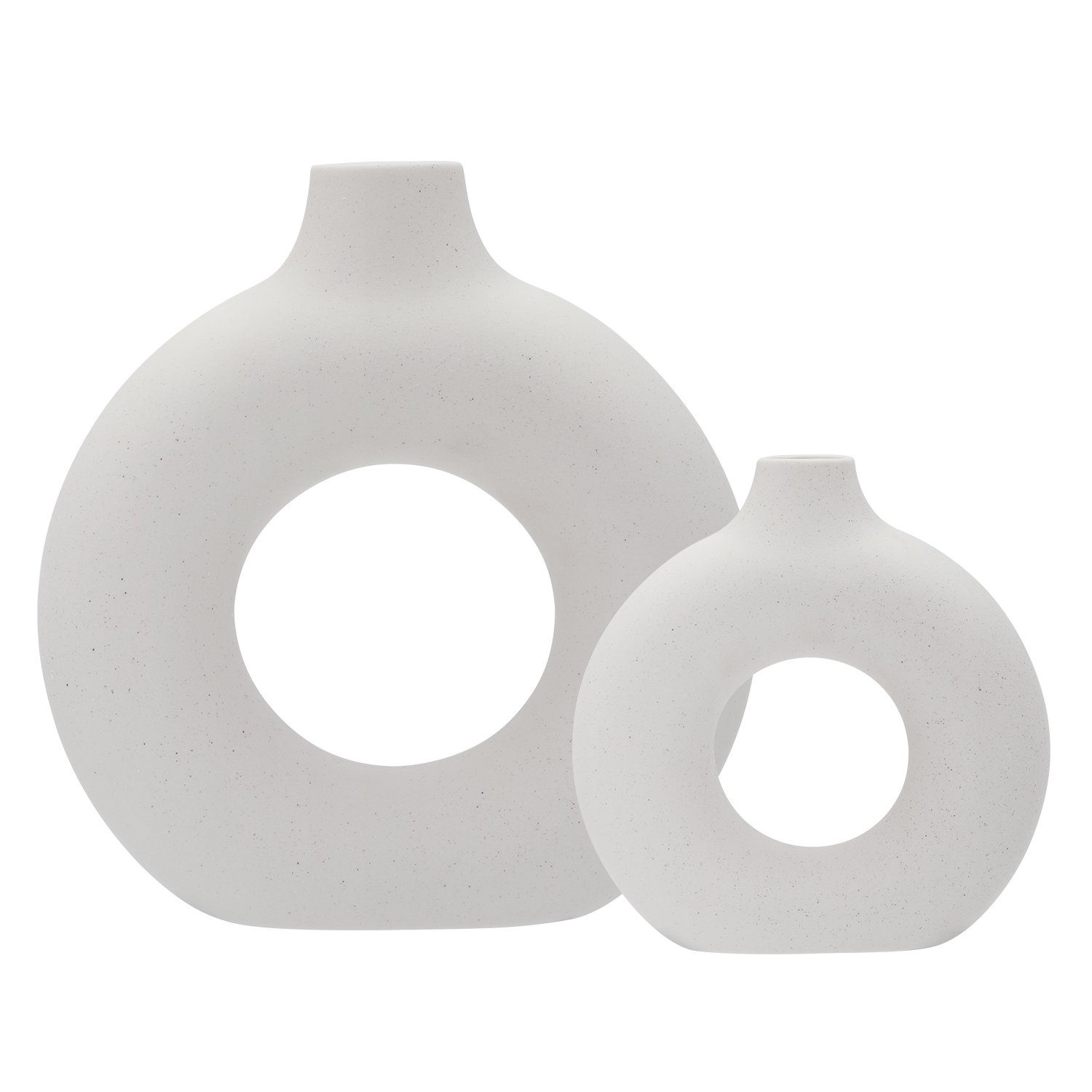 Vicbuy Dekovase (2 St), Keramik Vase, Vasen matt, Pampasgras-Vase, L+M