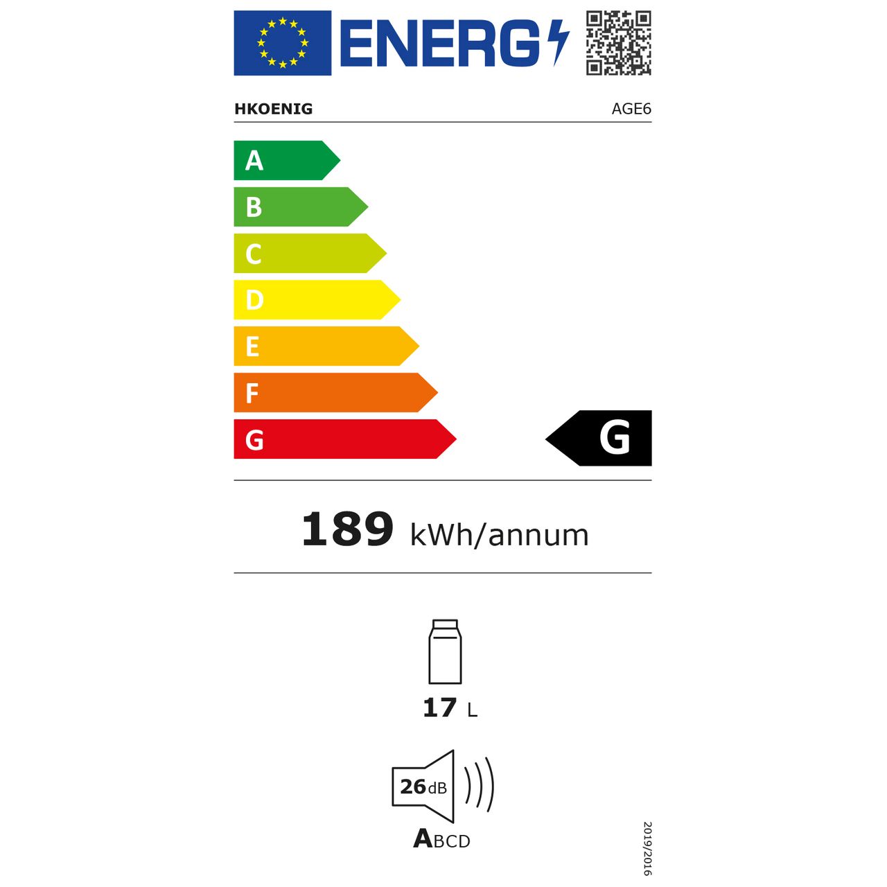 H.Koenig AGE6 Weinkühlschrank / 6 Flaschen / Temperatur von 11°C bis 18°C / LED-Temperaturanzeige