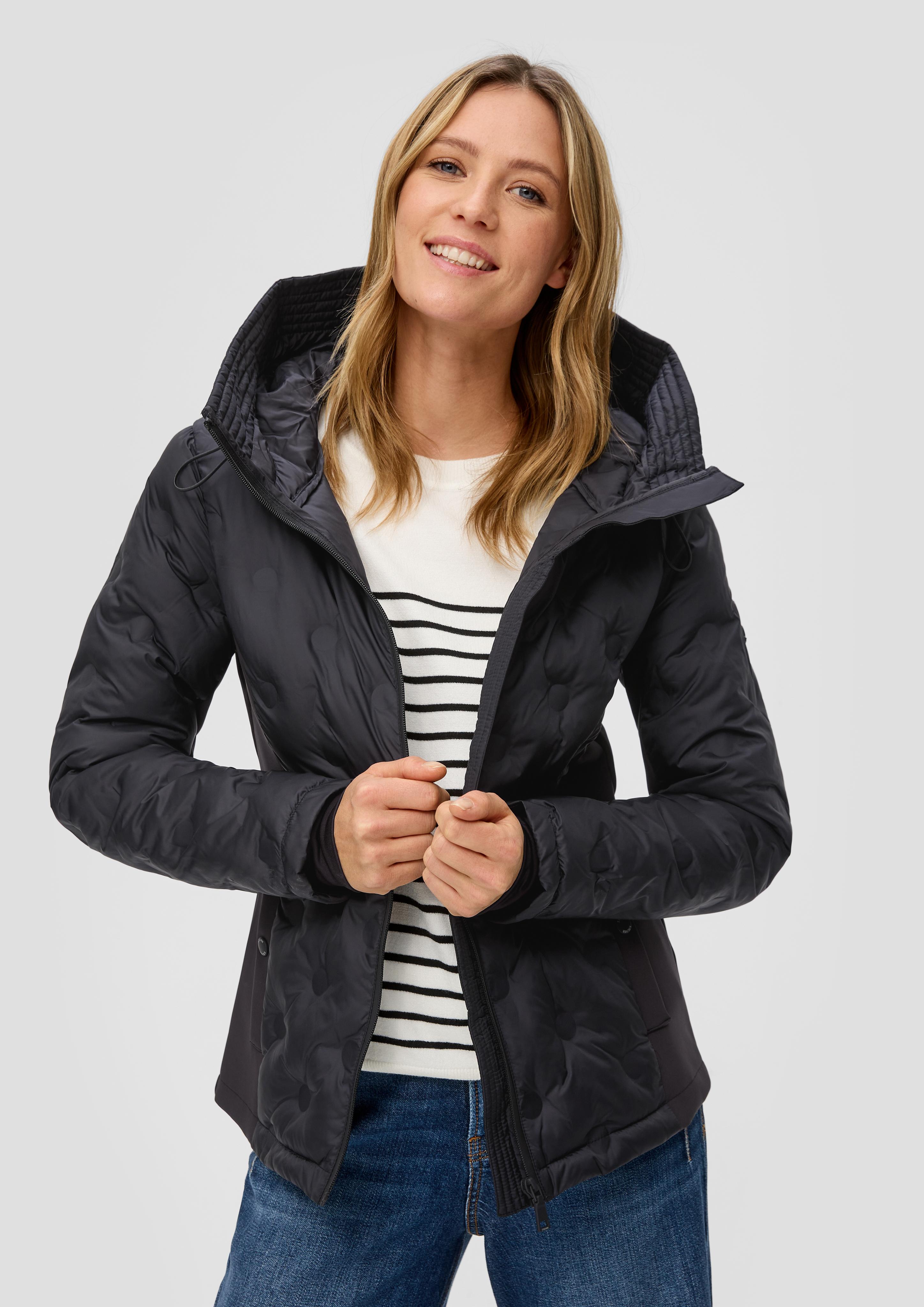 Kapuzenjacke im Fabricmix  2141553-9999
