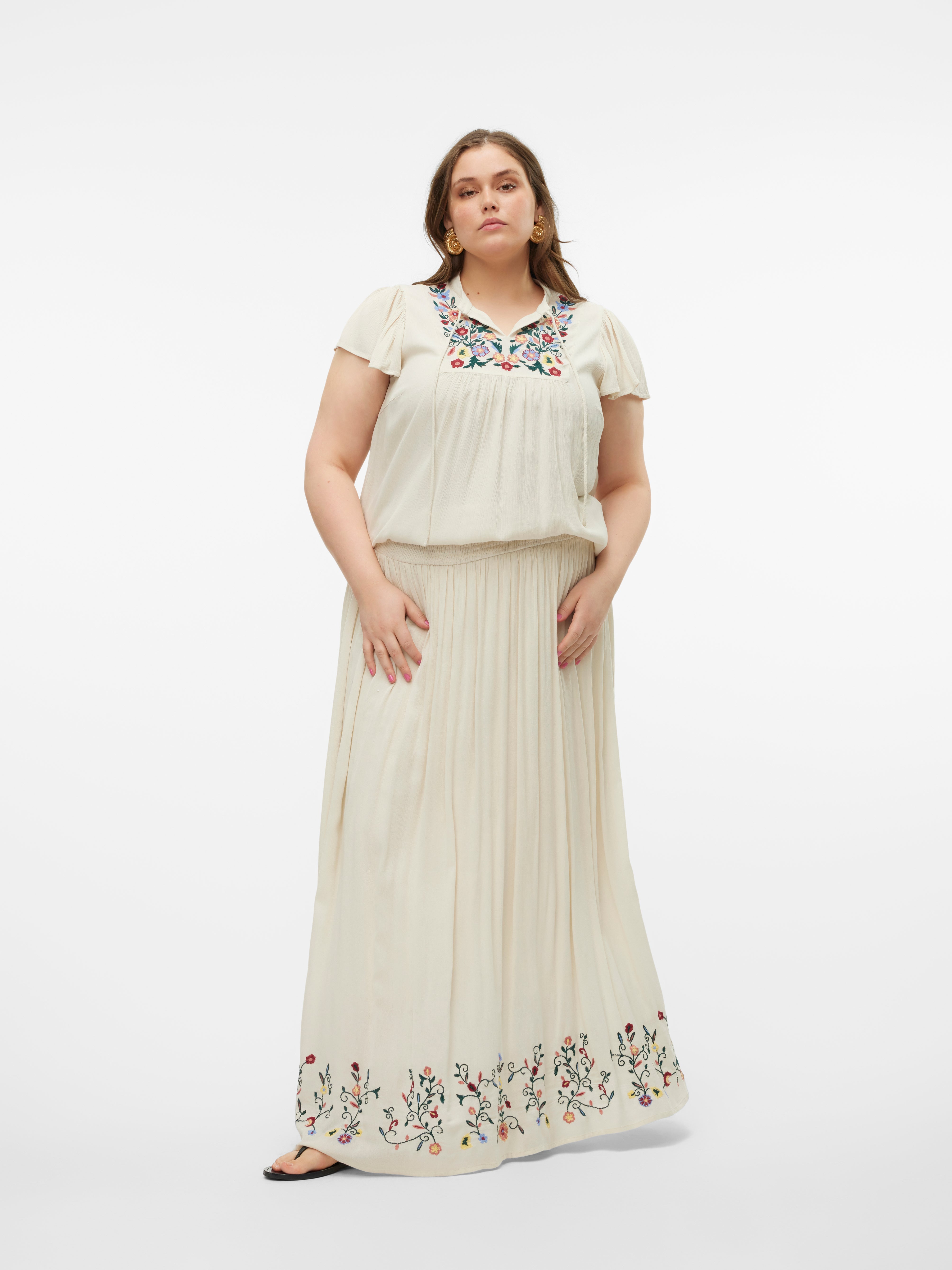 VMSINA Hohe Taille Langer Rock