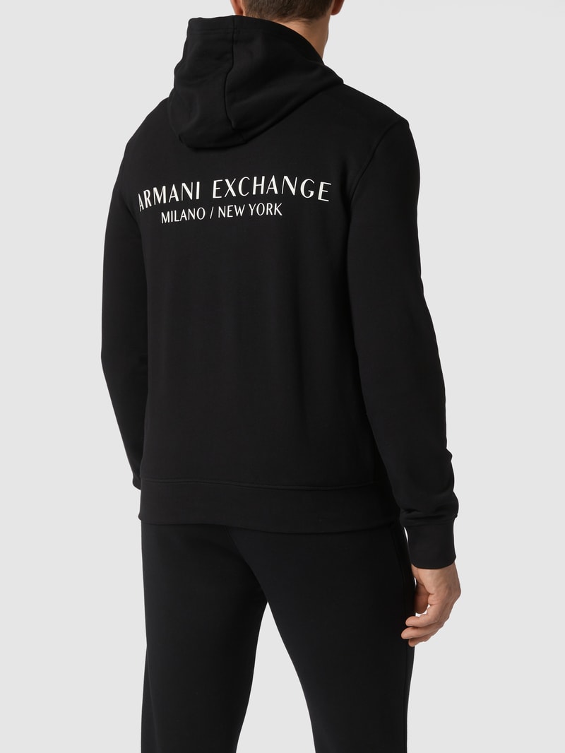 Hoodie aus Baumwolle in schwarz