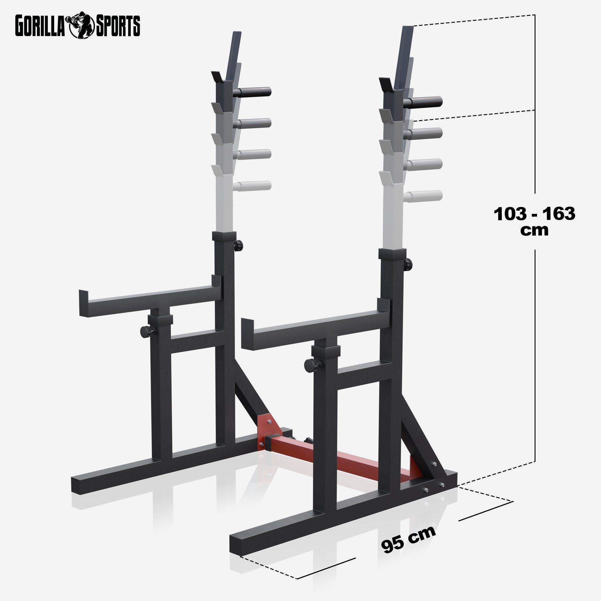 GORILLA SPORTS Squat Rack Dip-Station - Kniebeugenständer, Hantelständer, Langhantelständer, (1-tlg)