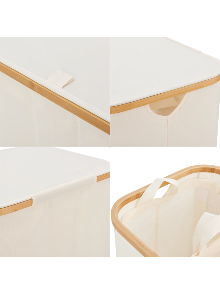 en.casa Wäschekorb Rusko in Beige (H)69cm (B)57cm (T)37cm (V)140l günstig kaufen onesize