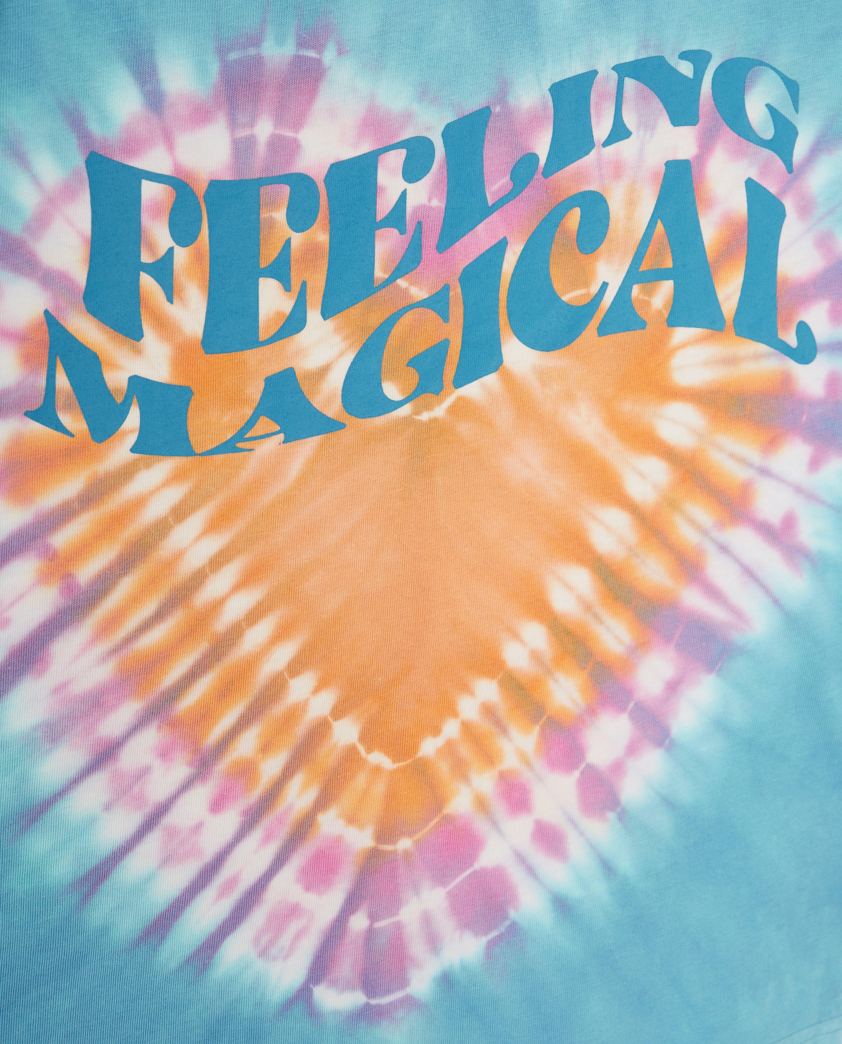 Kék batikolt mintás, kába póló