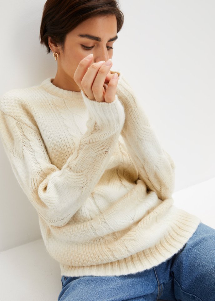Pullover in Melange-Optik