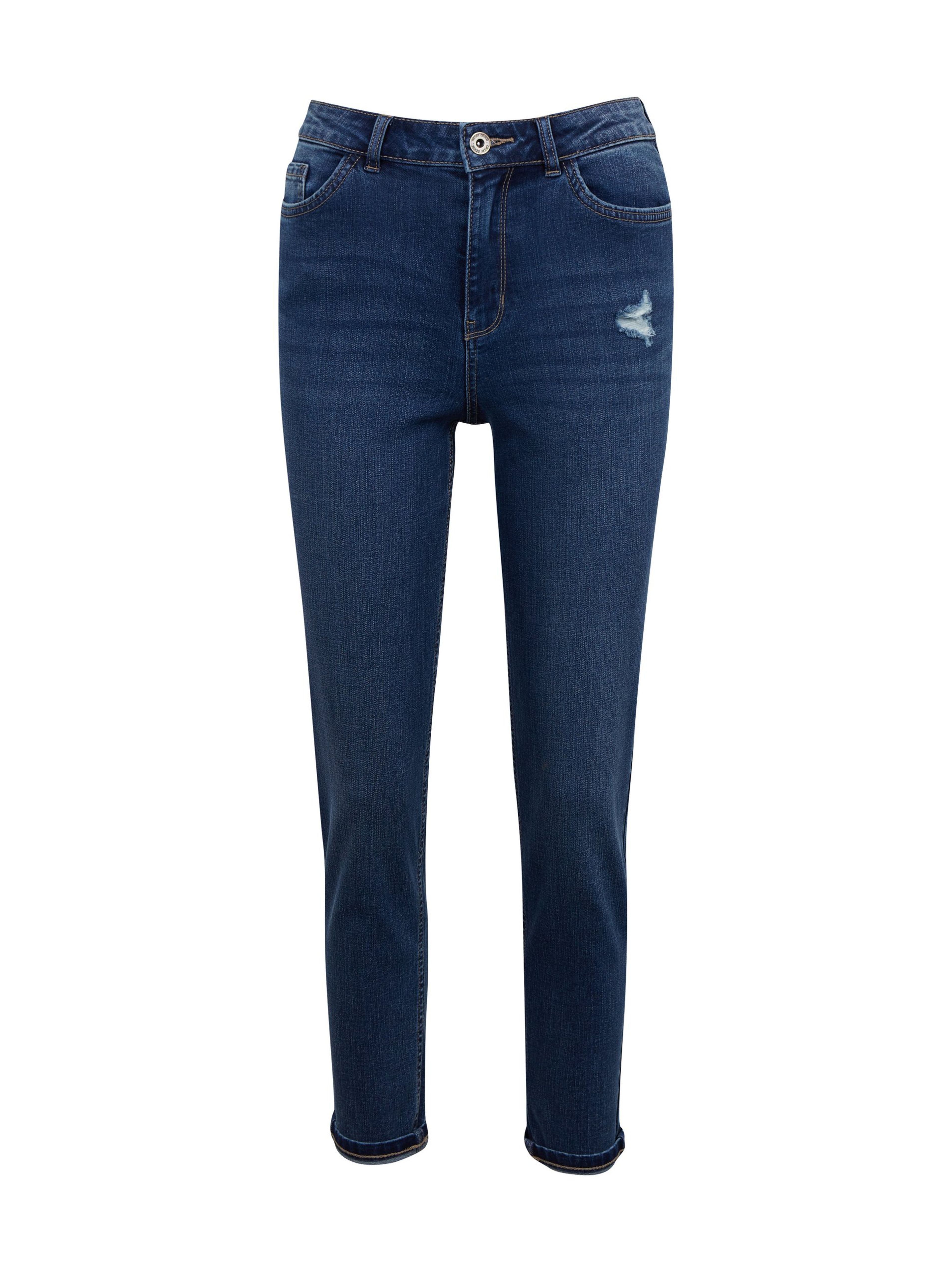 Dunkelblaue Cropped Mom Fit Damenjeans ORSAY