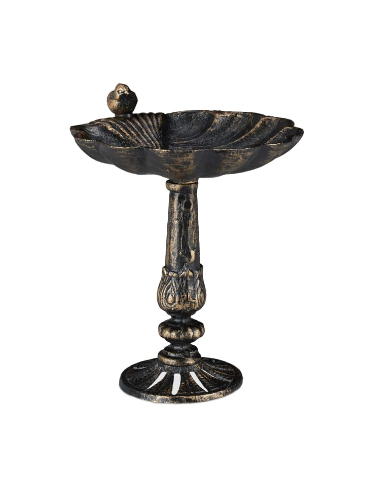 relaxdays Vogeltränke Antik in Bronze günstig kaufen onesize