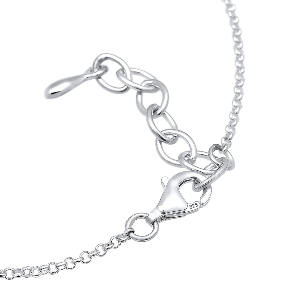 Elli Elli Bracelet de Cheville Femmes solitaire été avec cristaux en argent sterling 9 Bijoux